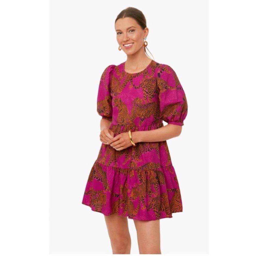 FARM Rio Pink Leopard Print Mini Dress